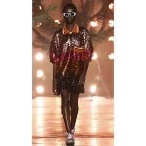 Palm Angels Show Sequins Polo Dress NWT 38 Retail: $1800
